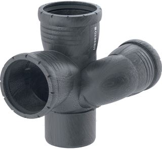 GEBERIT SILENT-PRO SCHACHT T-STUK 87.5GR LINKS D=110MM D1=75 D2=110