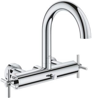 GROHE ATRIO NEW CLASSIC BADKRAAN MET OMSTEL MET KOPPELINGEN MET KRUISGREPEN HOH=15CM CHROOM 