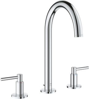 GROHE ATRIO NEW CLASSIC 3-GATS WASTAFELKRAAN M-SIZE MET WASTE MET HEFBOOMGREPEN VOORSPRONG 16.6CM CHROOM 