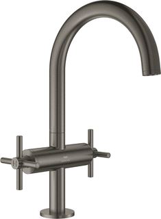 GROHE ATRIO L-SIZE WASTAFELMENGKRAAN KRUISGREPEN PUSH OPEN HARD GRAPHITE GEBORSTELD 