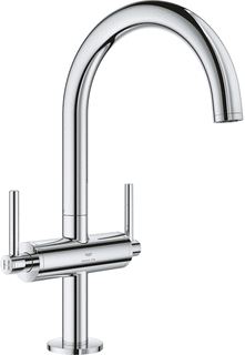 GROHE ATRIO NEW CLASSIC 1-GATS WASTAFELMENGKRAAN L-SIZE MET PUSH OPEN MET HEFBOOMGREPEN VOORSPRONG 16.6CM CHROOM 