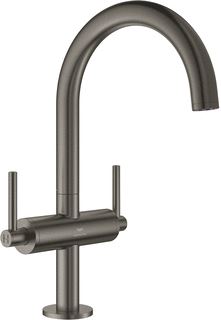 GROHE ATRIO L-SIZE WASTAFELMENGKRAAN PUSH OPEN HARD GRAPHITE GEBORSTELD 