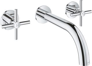 GROHE ATRIO NEW CLASSIC AFBOUWDEEL VOOR 3-GATS INBOUW WASTAFELKRAAN WANDMONTAGE VOORSPRONG 18CM CHROOM 