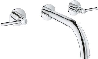 GROHE ATRIO NEW CLASSIC AFBOUWDEEL VOOR INBOUW 3-GATS WASTAFELKRAAN M-SIZE MET HEFBOOMGREPEN VOORSPRONG 18CM CHROOM 