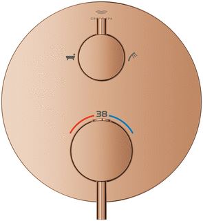 GROHE ATRIO THERMOSTATISCH OPBOUWDEEL MET OMSTEL (DOUCHE / BADUITLOOP) WARM SUNSET 