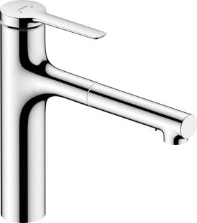 HANSGROHE KEUKENMENGKRAAN 160 ZESIS M33 METAL PULL-OUT SPRAY PRO 2JET CHROME 