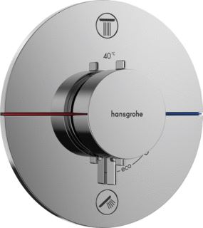 HANSGROHE SHOWERSELECT COMFORT S AFBOUWDEEL VOOR INBOUW DOUCHE/BAD THERMOSTAAT MET 2 FUNCTIE MET GEINTEGREERDE ZEKERHEIDSCOMBINATIE CHROOM 