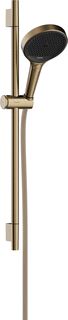 HANSGROHE RAINFINITY DOUCHESET 130 3JET MET GLIJSTANG 65 CM PUSH-SCHUIFSTUK EN TEXTIEL DOUCHESLANG 160 CM BRUSHED BRONZE 