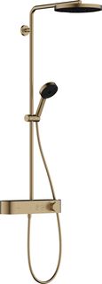 HANSGROHE PULSIFY S SHOWERPIPE 260 1JET MET SHOWERTABLET SELECT 400 BRUSHED BRONZE 