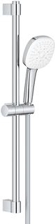 GROHE TEMPESTA CUBE GLIJSTANGSET MET HANDDOUCHE 11CM MET 3 STRAALSOORTEN 60CM MET DOUCHESLANG 175CM CHROOM 