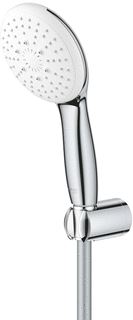 GROHE TEMPESTA BADSET MET HANDDOUCHE 11CM MET 3 STRAALSOORTEN MET VASTE HANDDOUCHEHOUDER + DOUCHESLANG 150CM CHROOM