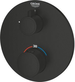 GROHE GROHTHERM OPBOUWDEEL ROND ZONDER OMSTEL MATTE BLACK 