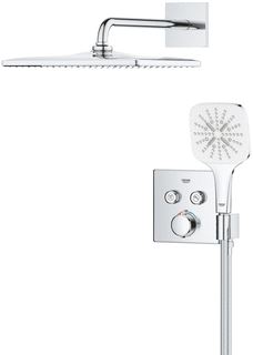 GROHE PRECISION SMARTCONTROL MET DOUCHERHOUDER (2X) COMFORTSET 310 VIERKANT 9,5 L/M