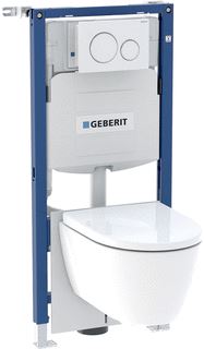 GEBERIT DUOFIX SIGMA12 CM SIGMA20 WIT RING MAT WIT ICON WC RIMFREE 