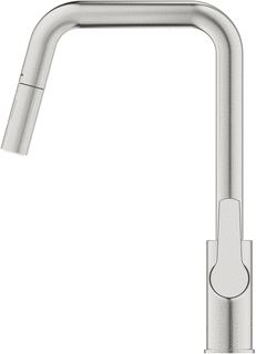 GROHE START 1-GATS KEUKENKRAAN MET UITTREKBARE HANDDOUCHE MET DUAL SPRAY VOORSPRONG 22.1CM SUPERSTEEL 