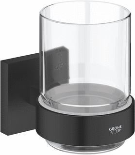 GROHE START CUBE GLAS MET HOUDER MATTE BLACK