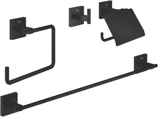 GROHE START CUBE ACCESSOIRE SET 4-IN-1 MATTE BLACK