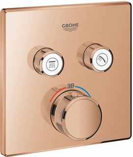 GROHE GROHTHERM SMARTCONTROL OPBOUWDEEL T MET OMSTEL (2X) WARM SUNSET 