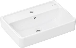 HANSGROHE XANUIA Q WASTAFEL COMPACT 550/370 MET KRAANGAT MET OVERLOOP WIT 