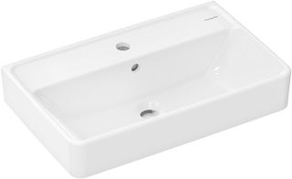 HANSGROHE XANUIA Q WASTAFEL COMPACT 600/370 MET KRAANGAT MET OVERLOOP WIT 