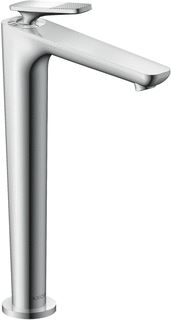 AXOR CITTERIO C EENGREEPS WASTAFELMENGKRAAN 250 COOLSTART EN PUSHOPEN AFVOERPLUG EN CUBIC CUT BRUSHED NICKEL 