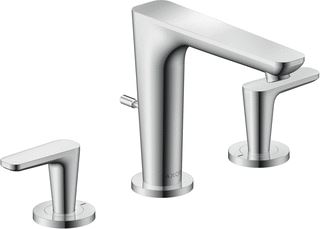 AXOR CITTERIO C 3-GATS WASTAFELKRAAN 125 MET POPUP TREKWASTE BRUSHED NICKEL 