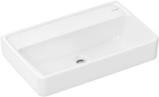 HANSGROHE XANUIA Q WASTAFEL COMPACT 600/370 ZONDER KRAANGAT ZONDER OVERLOOP WIT 