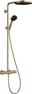 HANSGROHE PULSIFY S PURO SHOWERPIPE 260 1JET MET THERMOSTAAT EN HANDDOUCHE 3JET BRUSHED BRONZE 