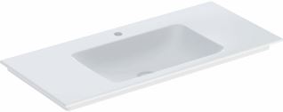 GEBERIT ONE MEUBELWASTAFEL SLIM RIM AFVOER VERTICAAL 105X48CM MET KRAANGAT KERATECT