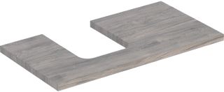 GEBERIT ONE WASTAFELBLAD VOOR OPZETWASTAFEL THIN RIM LINKS 90 CM NOTEN HICKORY