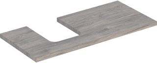 GEBERIT ONE WASTAFELBLAD VOOR OPZETWASTAFEL THIN RIM LINKS 105 CM NOTEN HICKORY