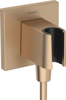 HANSGROHE FIXFIT PORTER E HANDDOUCHEHOUDER INCL. MUURAANSLUITBOCHT BRUSHED BRONZE 