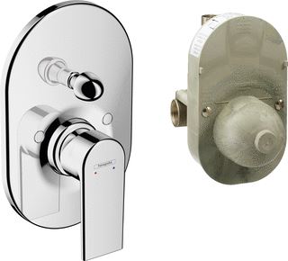 HANSGROHE VERNIS SHAPE EENGREEPS INBOUW BADMENGKRAAN SET CHROOM