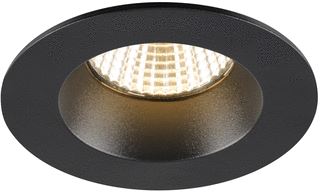 SLV NEW TRIA UNIVERSAL 68 PLAFONDINBOUWARMATUUR 2500/3000/4000K 38° IP 20/IP 65 ROND ZWART 