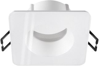 SLV NEW TRIA 68 RING VOOR PLAFONDINBOUW L: 8.3 B 8.3 H= 3.55 CM IP 65 INCL. GLAS WIT