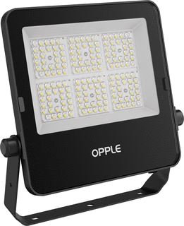 OPPLE FLOODLIGHT ECOMAX G3 70W 9800LM 3000K CRI80 IP65 IK08 ASYM. 55°X110° ZWENKBAAR IP66 ZWART LXBXH 286X236X40MM