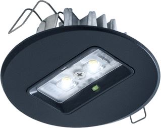 VAN LIEN DECENTRAAL 2 WATT ONTW. VOOR MONT. VANAF 4 METER ROND ZW. CONTINU INB. LED ARM. INCL. CONTR.BST SERIE EVAGO. LICHTSPR.(W)