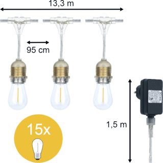 BAILEY FEESTVERLICHTING PRIKKABELSET V/BUITENGEBRUIK TOTALE LE 15M 