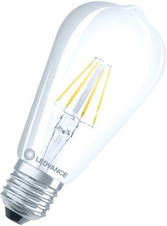 LEDVANCE LED CLASSIC EDISON DIM CRI 90 S 5.8W 927 CLEAR E27