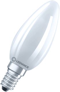 LEDVANCE CLASSIC B PERFORMANCE LED-LAMP KAARS E14 5W 806LM 2700K CRI80 B10,5 MAT WIT IP20 DXL 35X100MM