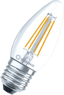 LEDVANCE LEDVANCE CLASSIC B PERFORMANCE LED-LAMP KAARS E27 4W 470LM 2700K CRI80 B10,5 HELDER IP20 DXL 35X92MM 