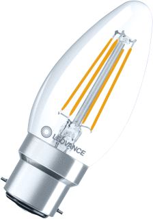 LEDVANCE LEDVANCE CLASSIC B PERFORMANCE LED-LAMP KAARS B22D 4W 470LM 2700K CRI80 B10,5 HELDER IP20 DXL 35X91MM 