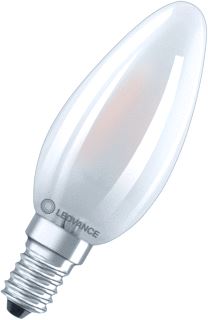 LEDVANCE LEDVANCE CLASSIC B SUPERIOR LED-LAMP KAARS E14 3W 470LM 2700K CRI90 B10,5 MAT WIT IP20 DXL 35X100MM 