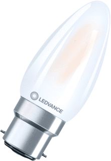 LEDVANCE LEDVANCE CLASSIC B SUPERIOR LED-LAMP KAARS B22D 3W 470LM 2700K CRI90 B10,5 MAT WIT IP20 DXL 35X91MM 