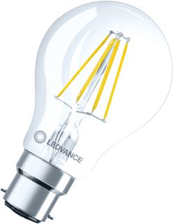 LEDVANCE LEDVANCE CLASSIC A PERFORMANCE LED-LAMP PEER B22D 6W 806LM 2700K CRI80 A-TYPE HELDER IP20 DXL 60X104MM 