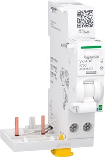 SCHNEIDER ELECTRIC ACTIVE VLAMBOOGBEVEILIGING MET RCD ADD-ON BLOCK ACTI9 VIGIARC IC60 2P 25A 30MA TYPE A-SI 