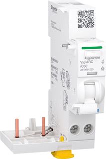 SCHNEIDER ELECTRIC VLAMBOOGBEVEILIGING MET RCD ADD-ON BLOCK ACTI9 VIGIARC IC60 2P 25A 30MA TYPE A-SI 