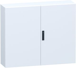 SCHNEIDER ELECTRIC DOUBLE PLAIN STEEL DOOR SPACIAL CRN WITHOUT MOUNTING PLATE 1000X1200X300MM IP55 IK10 RAL7035