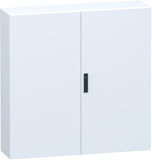 SCHNEIDER ELECTRIC DOUBLE PLAIN STEEL DOOR SPACIAL CRN WITHOUT MOUNTING PLATE 1200X1200X300MM IP55 IK10 RAL7035