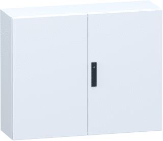 SCHNEIDER ELECTRIC DOUBLE PLAIN STEEL DOOR SPACIAL CRN WITHOUT MOUNTING PLATE 800X1000X300MM IP55 IK10 RAL7035